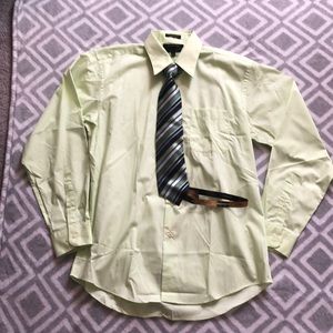 NWOT Alexander Julian M Light Green Shirt & Tie